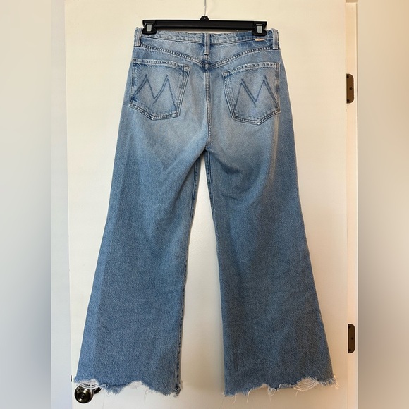 MOTHER Denim Tomcat Roller Chew Hem Jeans in Look Before You Leap Wide Leg Sz 30 - Picture 6 of 9